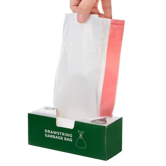 Alt view image 6 of 7 - Magesh 4Gallon Small Drawstring Trash Bags, 30Counts, White