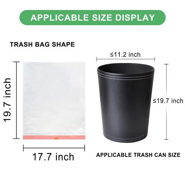 Alt view image 5 of 7 - Magesh 4Gallon Small Drawstring Trash Bags, 30Counts, White