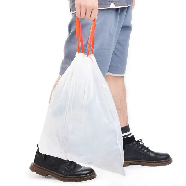 Alt view image 4 of 7 - Magesh 4Gallon Small Drawstring Trash Bags, 30Counts, White