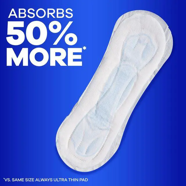 Alt view image 4 of 6 - Always Maxi Unscented Regular Absorbency Size 1 Feminine Pads Without Wings 48 Count
