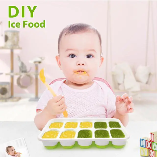 Alt view image 5 of 7 - DOQAUS Ice Cube Tray with Lids, 2 Pack Silicone Ice Trays for Freezer