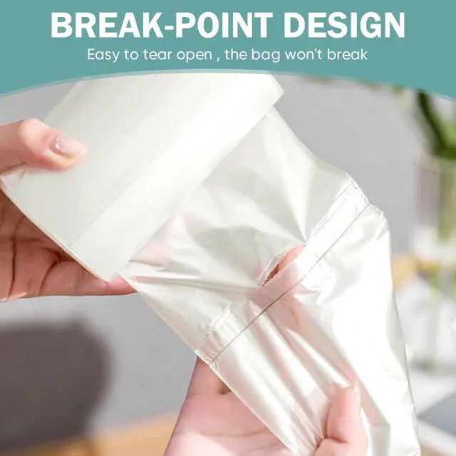 Alt view image 7 of 7 - 4 Gallon Small Trash Bags, 100 Count, Leakage-Proof, Unscented, White for Office Bedroom Bathroom