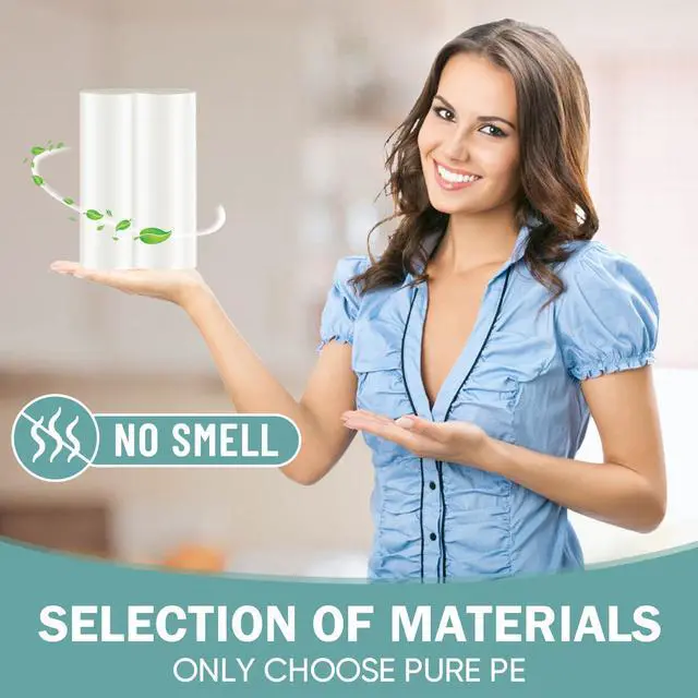 Alt view image 4 of 7 - 4 Gallon Small Trash Bags, 100 Count, Leakage-Proof, Unscented, White for Office Bedroom Bathroom