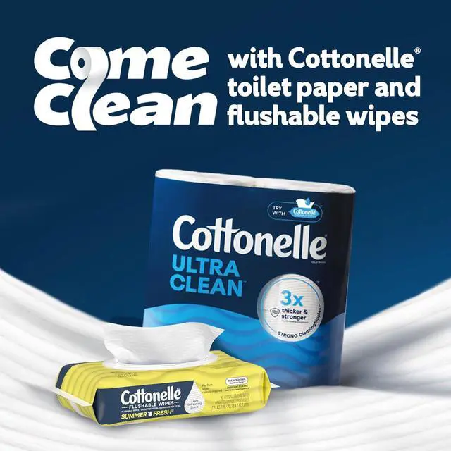 Alt view image 2 of 6 - Cottonelle Summer Fresh Scented Flushable Wipes, 2 Packs of 42 Wipes