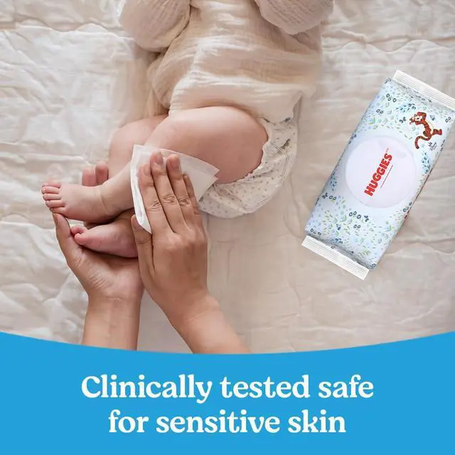 Alt view image 2 of 6 - Huggies Natural Care Cucumber, Aloe & Vit E Baby Wipes, 3 Packs, 168 Wipes