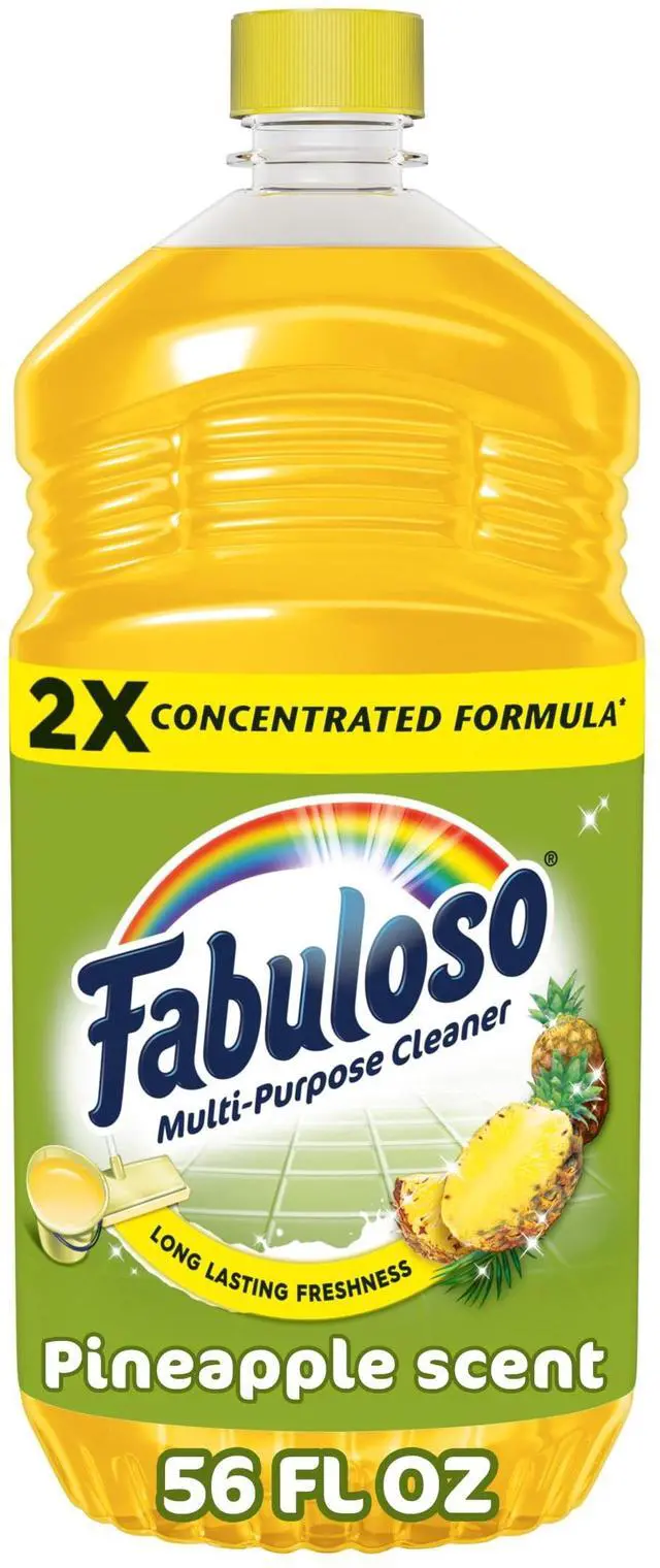 Main image of Fabuloso 2X Multi-Purpose Cleaner, No Rinse Floor Cleaner, Pineapple Scent, Long-Lasting Freshness, 56 fl oz