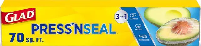 Main image of Glad Press'N Seal Food Plastic Wrap, 70 sq ft Roll
