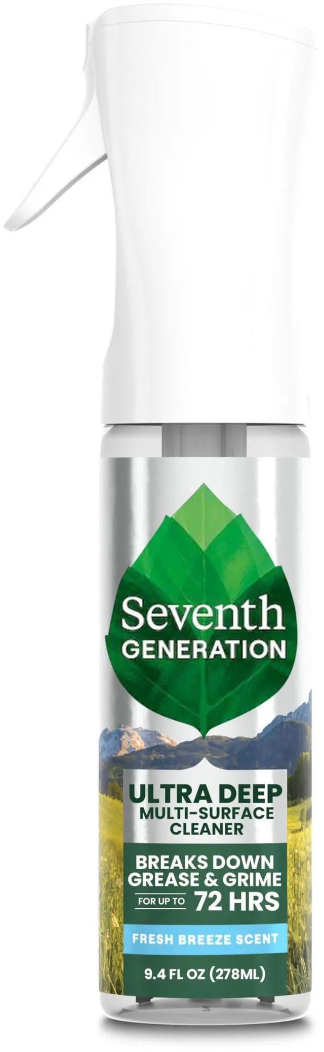 Main image of Seventh Generation Ultra Deep Probiotic Multi Surface Cleaner, 9.4Fl Oz, Fresh Breeze, 80% USDA Biobased, Breaks Down Tough Grease & Grime, Safe for Kids & Pets