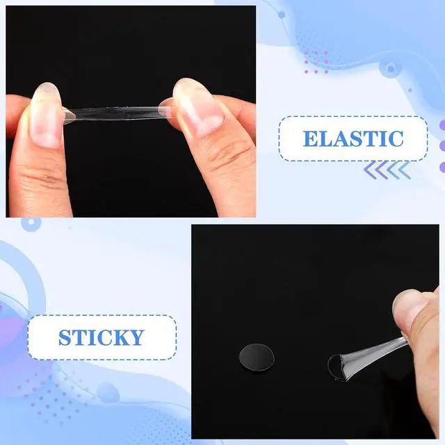Alt view image 4 of 7 - JUNEBRUSHS 350 Pieces Double Sided Sticky Dots, Removable Clear No Trace for Wall Hanging Poster Balloon Craft DIY Art Office Supplies 6mm