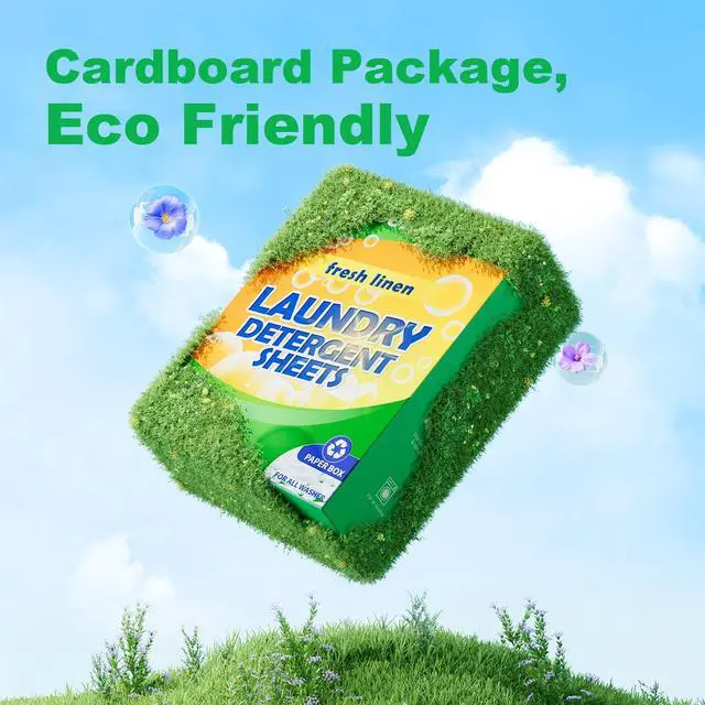 Alt view image 2 of 6 - Travel Laundry Detergent Sheets, Fresh Scent, 120 Loads, No Plastic Jug, 60 Sheets