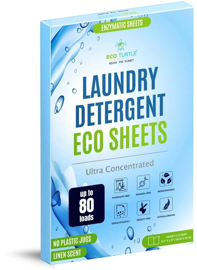 Main image of 80 Loads Ultra Concentrated Laundry Detergent Sheets, Eco-Friendly