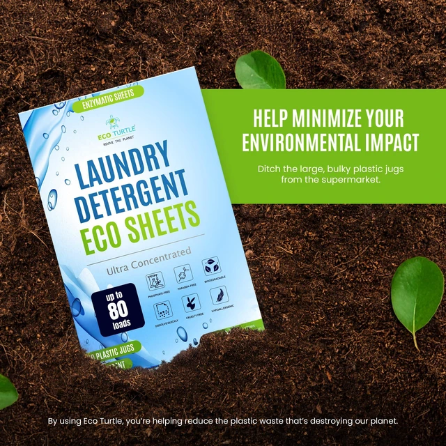 Alt view image 5 of 6 - 80 Loads Ultra Concentrated Laundry Detergent Sheets, Eco-Friendly