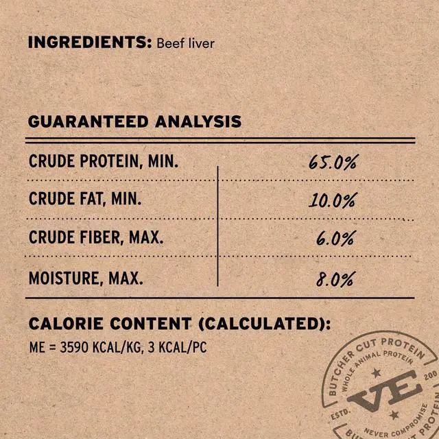 Alt view image 2 of 6 - Vital Essentials Freeze Dried Dog Treats, Beef Liver, 2.1oz Bag