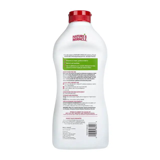 Alt view image 3 of 7 - Nature's Miracle Laundry Boost In-Wash Pet Stain & Odor Remover, 32oz