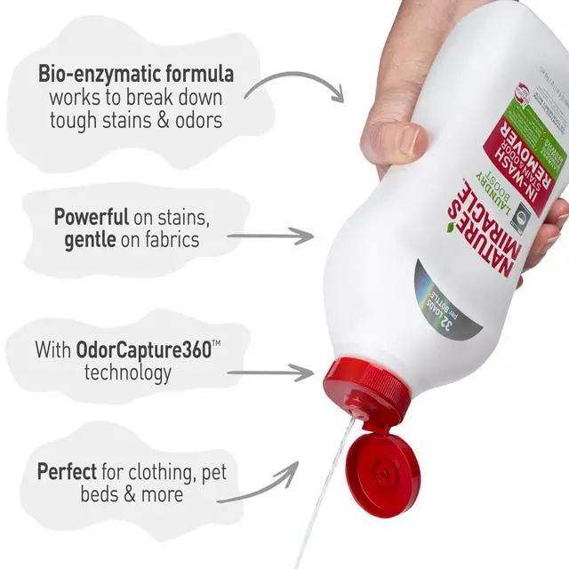 Alt view image 7 of 7 - Nature's Miracle Laundry Boost In-Wash Pet Stain & Odor Remover, 32oz