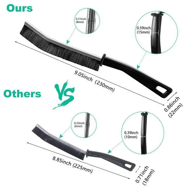 Alt view image 2 of 6 - OKOM Multifunctional Stainless Steel Crevice Cleaning Brush - Hard Bristles for Kitchen and Bath Gap Cleaning