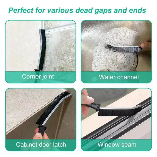 Alt view image 6 of 6 - OKOM Multifunctional Stainless Steel Crevice Cleaning Brush - Hard Bristles for Kitchen and Bath Gap Cleaning