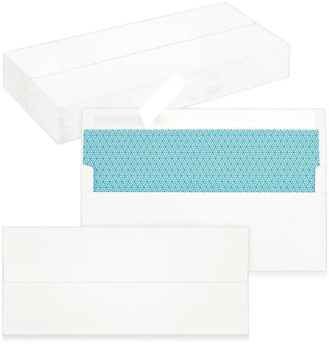 Main image of QIKSION #10 Business Envelopes, Letter Size, Self Seal, 50 Pack