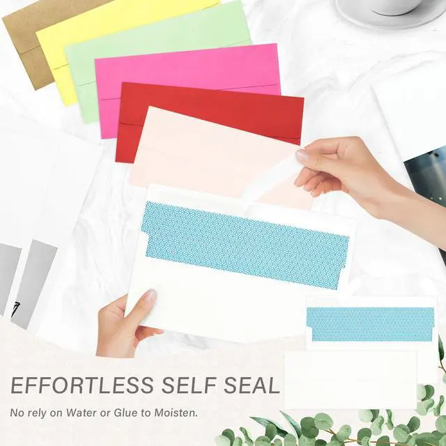 Alt view image 4 of 6 - QIKSION #10 Business Envelopes, Letter Size, Self Seal, 50 Pack