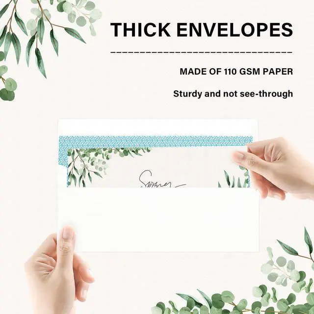 Alt view image 5 of 6 - QIKSION #10 Business Envelopes, Letter Size, Self Seal, 50 Pack