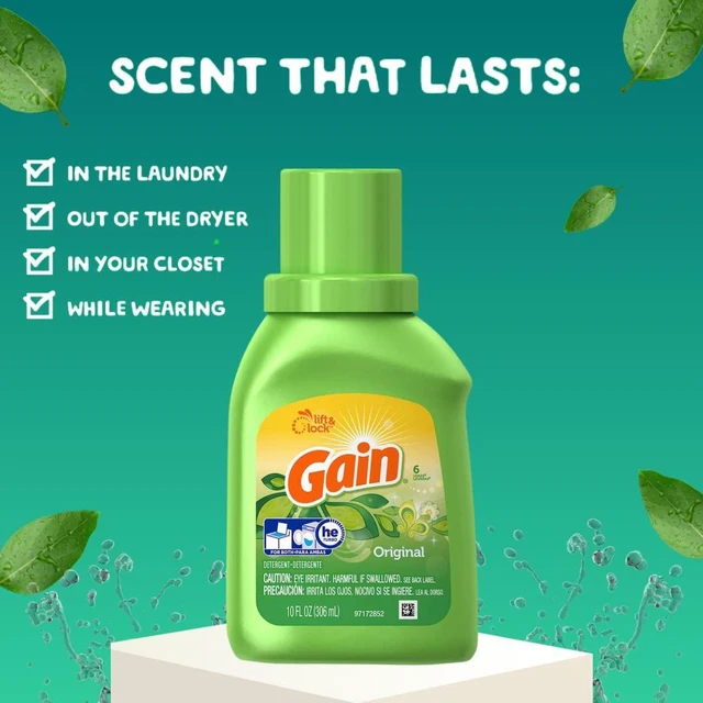 Alt view image 2 of 3 - Gain Liquid Detergent, Original Scent, 10Ounce