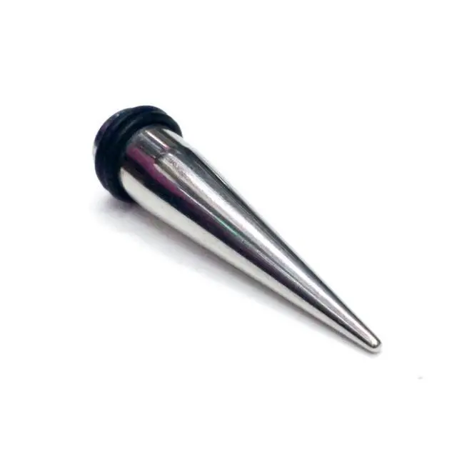 Alt view image 7 of 7 - Stainless Steel 1G (7mm) Ear Stretching Kit with 2 Tapers & 2 Single Flare Tunnels, 4 Pieces