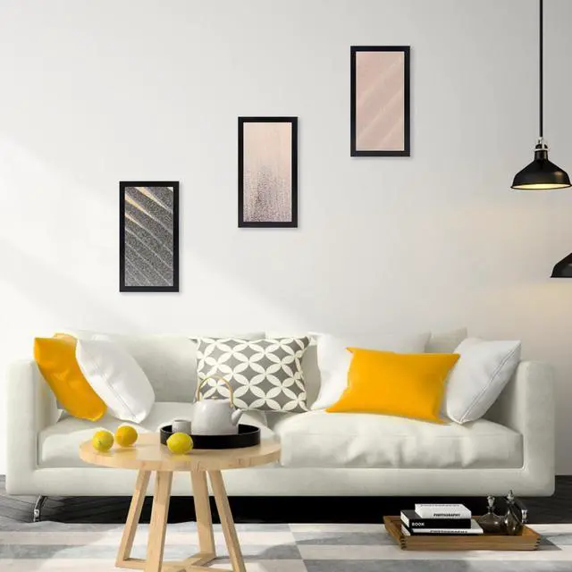Alt view image 2 of 7 - HUKONHEP 10x17 Black Picture Frame with Plexiglass, Wall Gallery Photo Frame, Horizontal/Vertical Wall Mounting, Home Office Decoration