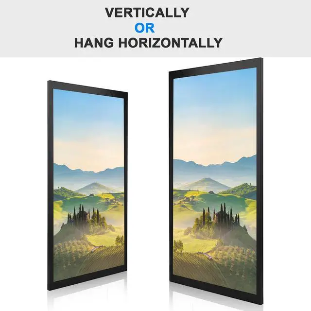 Alt view image 4 of 7 - HUKONHEP 10x17 Black Picture Frame with Plexiglass, Wall Gallery Photo Frame, Horizontal/Vertical Wall Mounting, Home Office Decoration