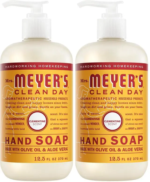 Main image of MRS. MEYER'S CLEAN DAY Hand Soap, Clementine Scent, 12.5 Fl Oz (Pack of 2)