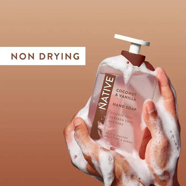 Alt view image 5 of 6 - Native Liquid Hand Soap, Coconut & Vanilla Scent, Non-Drying Formula, Plant-Based Cleansers, Sulfate & Paraben Free, 13oz Bottle