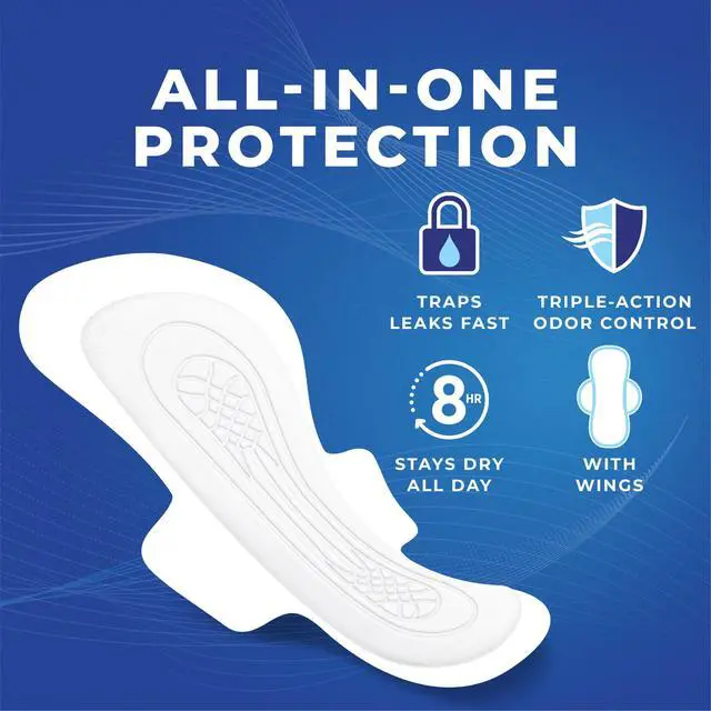 Alt view image 2 of 4 - Stayfree Ultra Thin Overnight Pads with Wings, 40 Ct, Multi-Fluid Absorption, Up to 10 Hours Protection