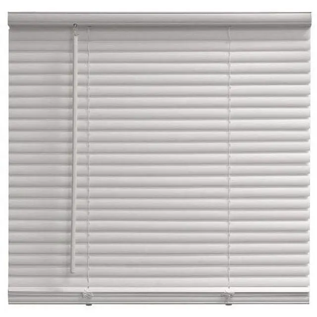 Alt view image 2 of 5 - Mainstays Cordless Vinyl Light Filtering Mini Blinds, 1 in Slat, White, 23 in W x 42 in L