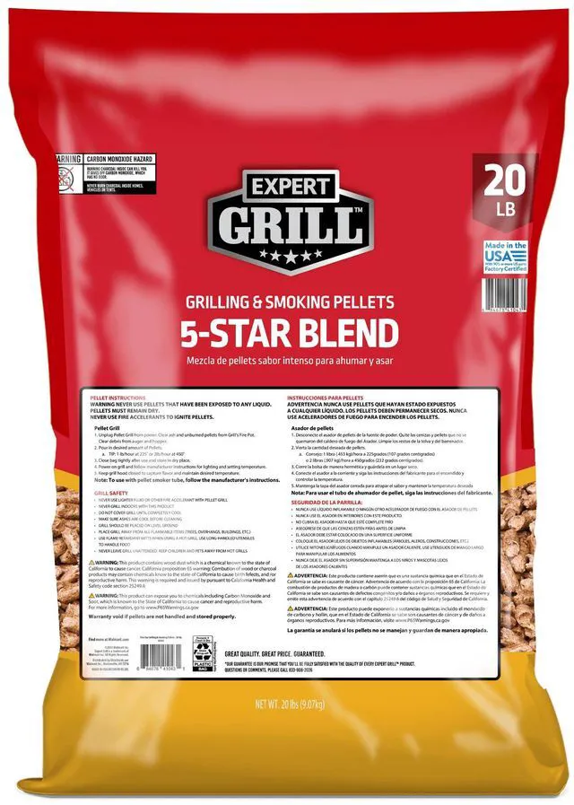 Alt view image 5 of 5 - Expert Grill Five Star Blend Wood Pellets - 20 lb
