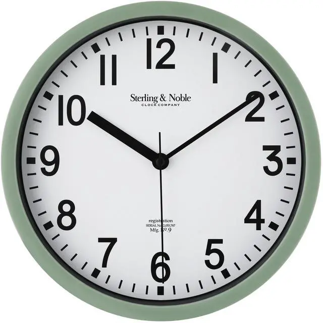 Alt view image 3 of 5 - Mainstays Basic Indoor Analog Round Modern Wall Clock, 8.78", Sage