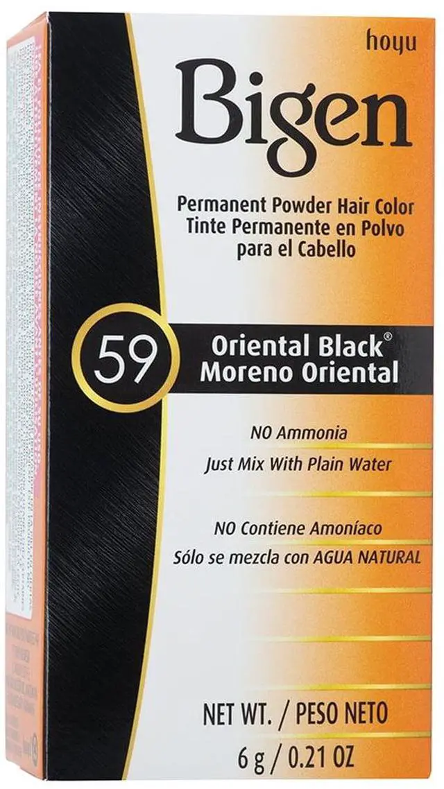 Main image of Bigen Permanent Powder Hair Color, Oriental Black 59, Unisex Adult
