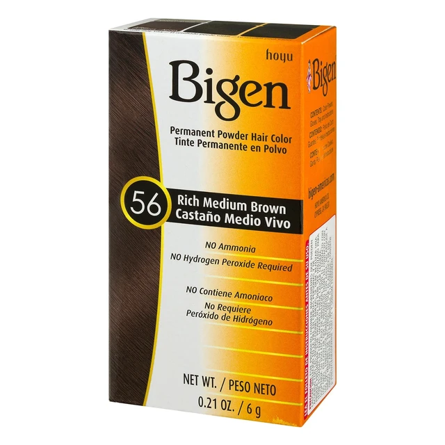 Alt view image 4 of 5 - Bigen Permanent Powder Haircolor Rich Medium Brown #56 Female