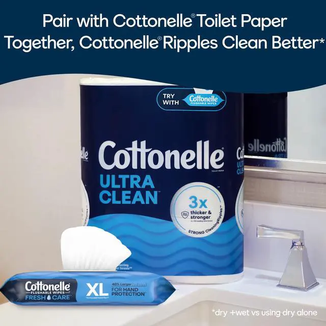 Alt view image 4 of 7 - Cottonelle Ultra Fresh XL Flushable Wet Wipes - 1 Flip-Top Pack