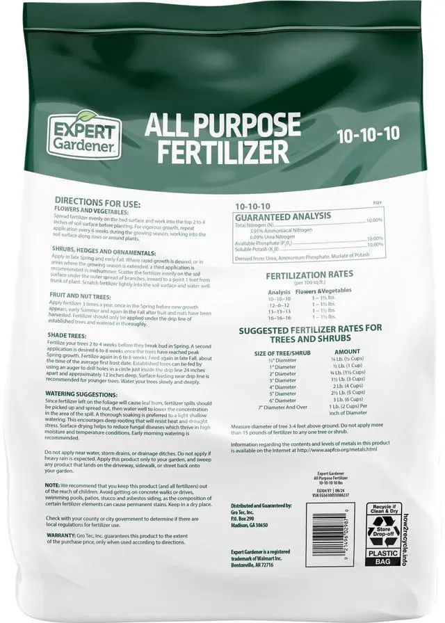 Alt view image 3 of 6 - Expert Gardener 10-10-10 All Purpose Plant Fertilizer, 10 lb