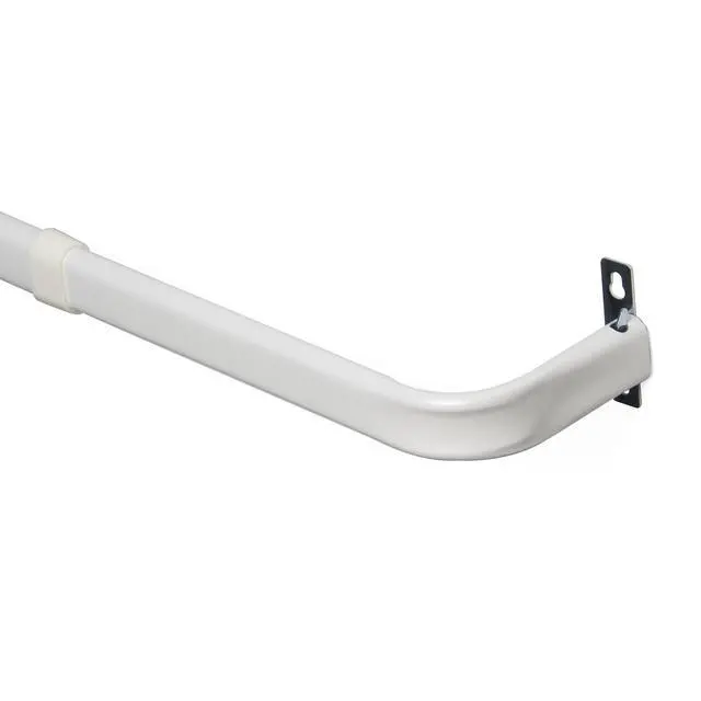 Alt view image 3 of 5 - Mainstays Wraparound Adjustable Metal Curtain Rod, 2 Pack, 48-86 in, 3 in, White