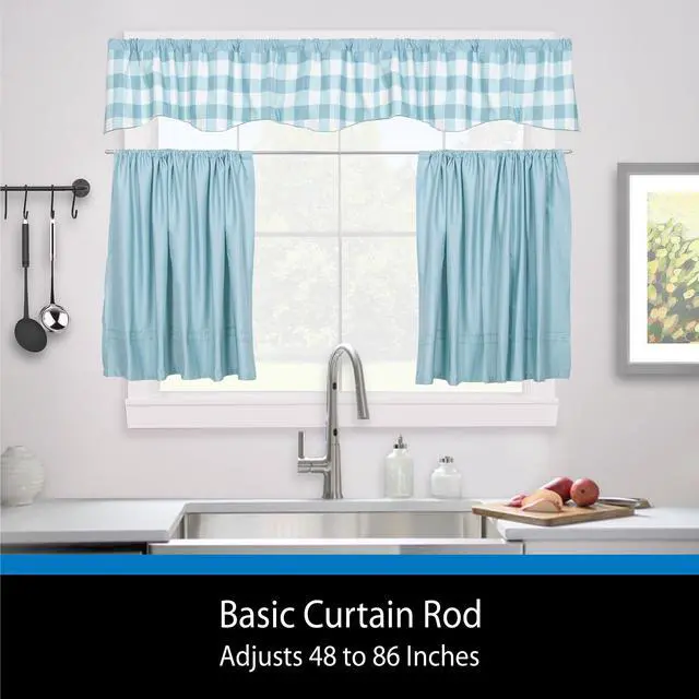 Alt view image 5 of 5 - Mainstays Wraparound Adjustable Metal Curtain Rod, 2 Pack, 48-86 in, 3 in, White