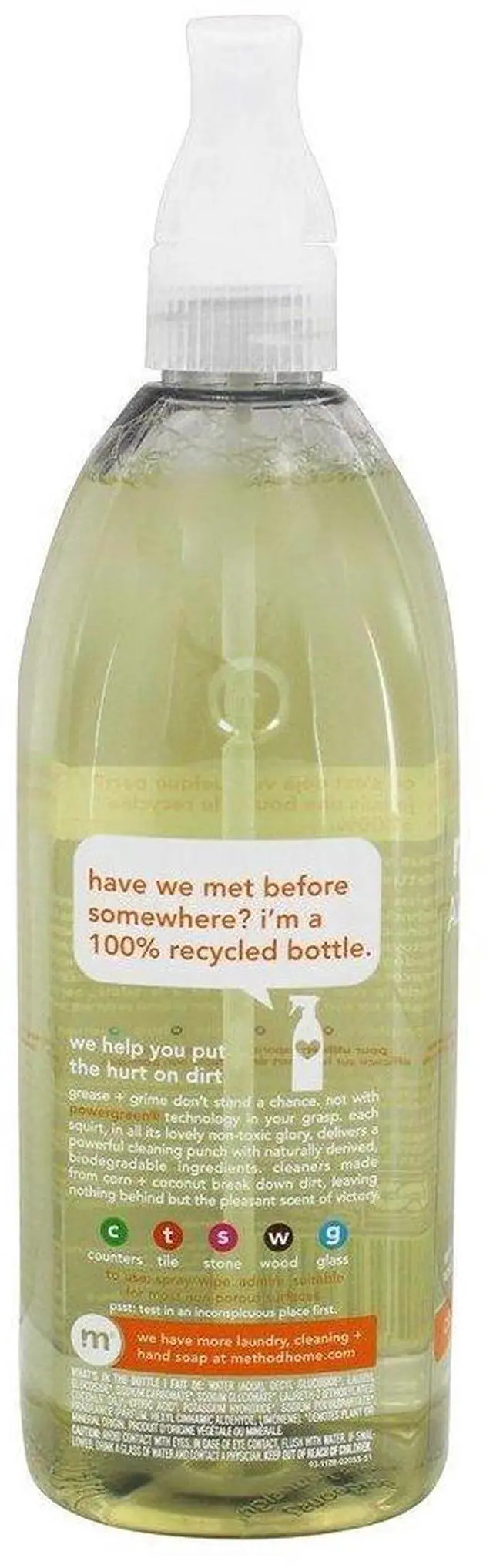 Alt view image 2 of 7 - Method Naturally Derived All-Purpose Surface Cleaner Spray, Ginger Yuzu, 28Ounce