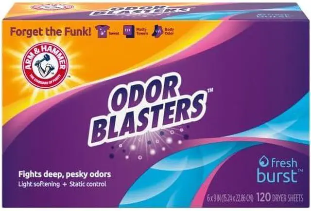 Alt view image 3 of 6 - ARM & HAMMER Odor Blaster Dryer Sheets, Fresh Burst, 120 Count