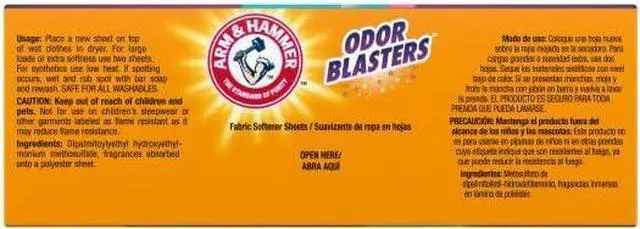 Alt view image 4 of 6 - ARM & HAMMER Odor Blaster Dryer Sheets, Fresh Burst, 120 Count