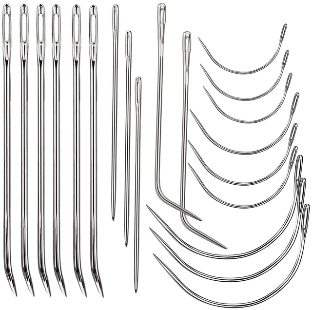 Main image of Veroave Curved Upholstery Sewing Needles, 20 Pack