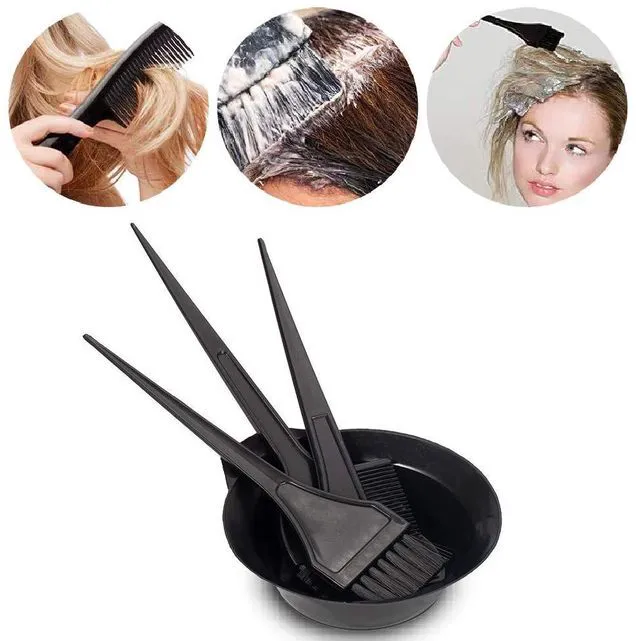 Alt view image 6 of 6 - Black Hair Dye Color Brush and Bowl Set