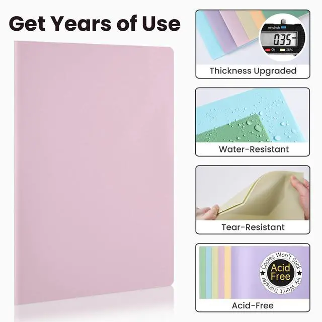 Alt view image 2 of 6 - Sooez 7Pack Heavy Duty Pocket Folders, Pastels Colors