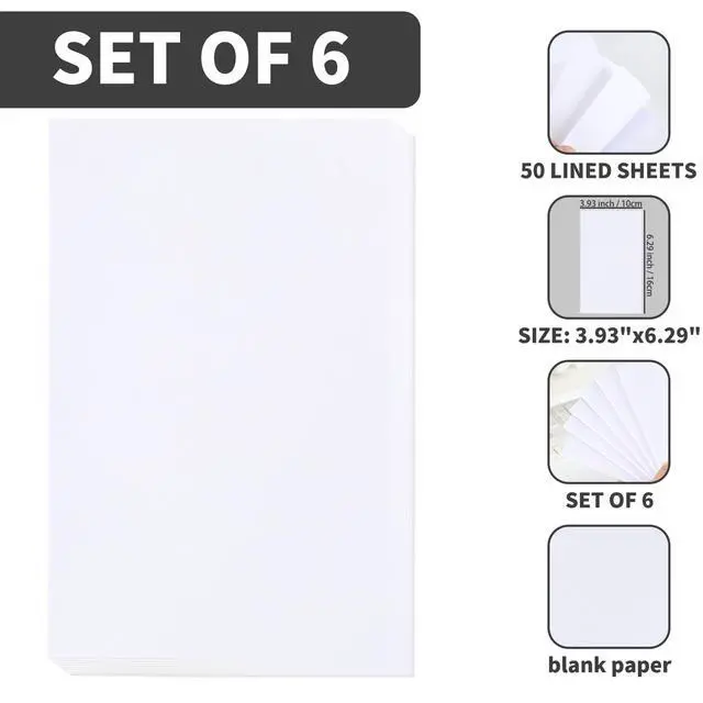 Alt view image 2 of 6 - QiCheng Note Pads 50 Sheets 4x6 Blank Scratch Pads, 6-Pack