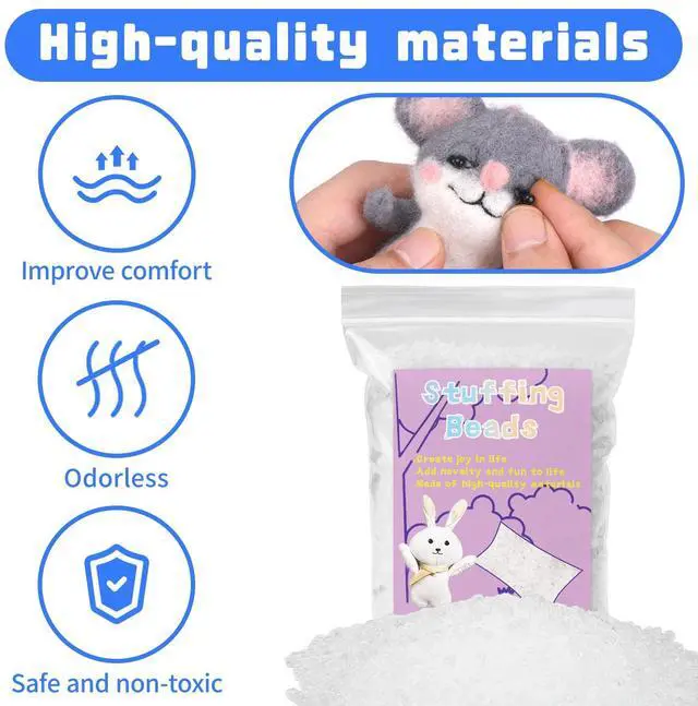 Alt view image 6 of 6 - FTEVEN 50g/1.76oz Poly Pellets Weighted Stuffing Beads