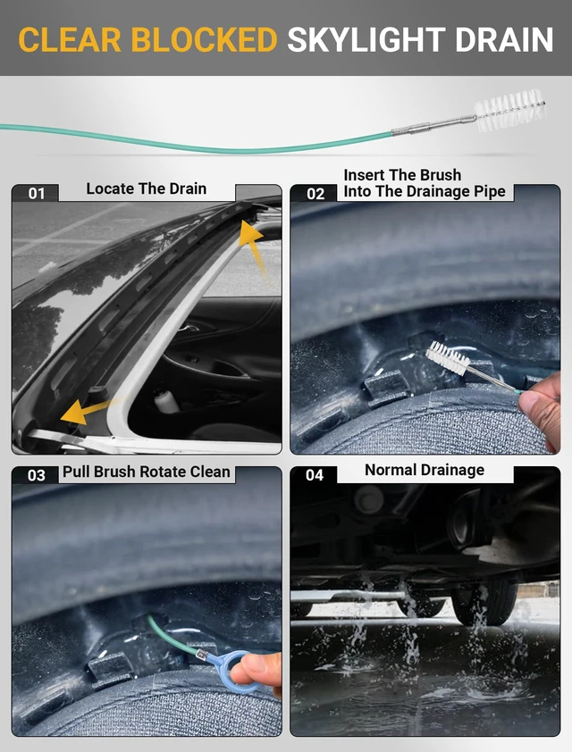 Alt view image 4 of 6 - SARDVISA 78-Inch Sunroof Drain Cleaning Brush Flexible Tube Cleaner