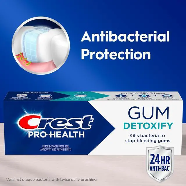 Alt view image 4 of 6 - Crest Pro-Health Gum Detoxify Deep Clean Anticavity Antibacterial Fluoride Toothpaste, 2.6 oz, Gum and Enamel Protection, Plaque Control